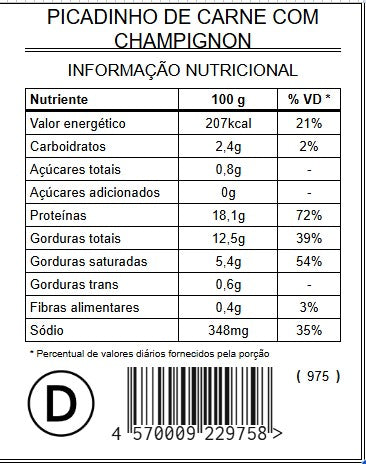 Picadinho de Carne com Champignon "Mistura Dupla"