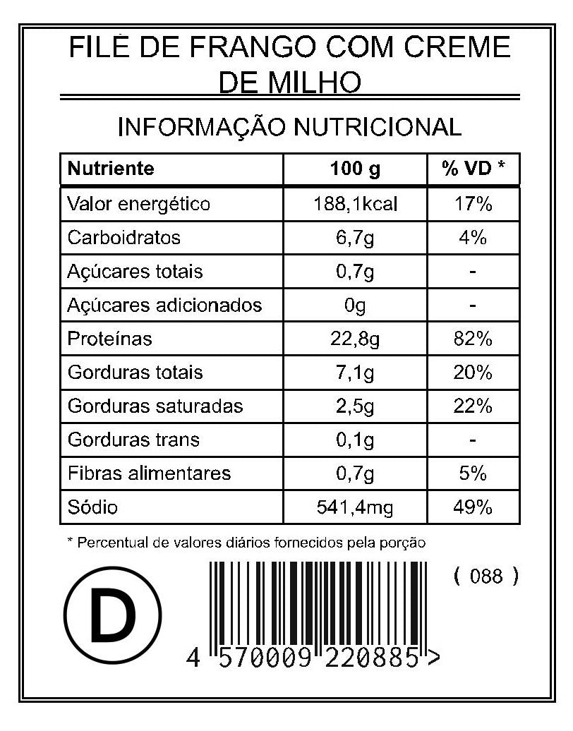 Filé de Frango com Creme de Milho “Mistura Dupla”