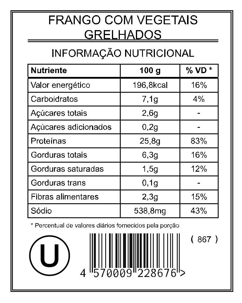 Frango com Vegetais Grelhados “Mistura Unitária”