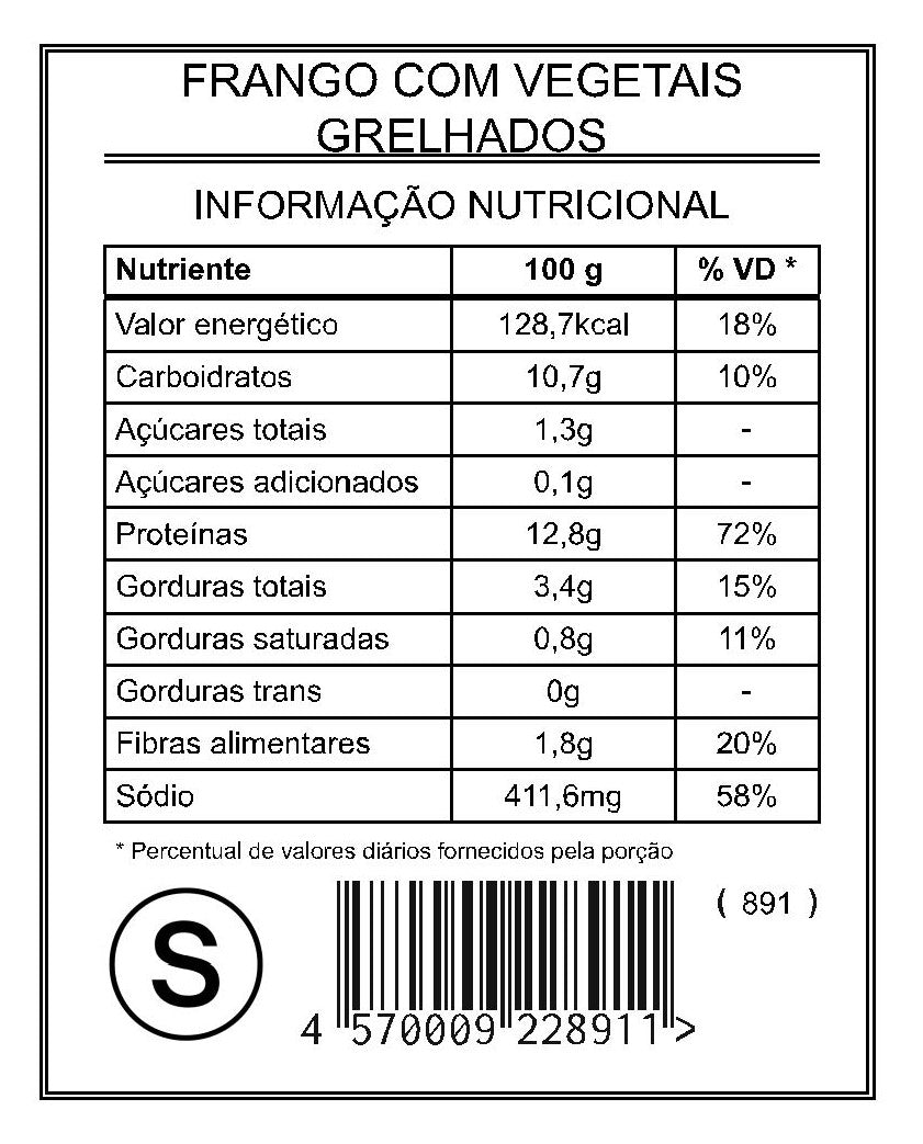 Frango com Vegetais Grelhados "Completo"