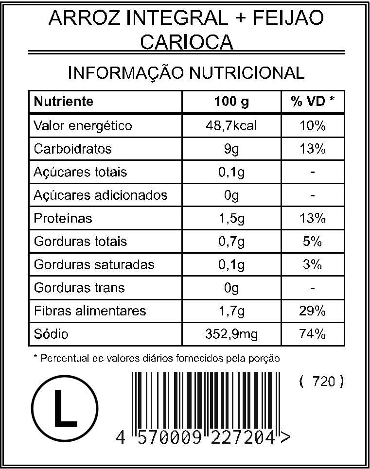Arroz Integral + Feijão Carioca "L"