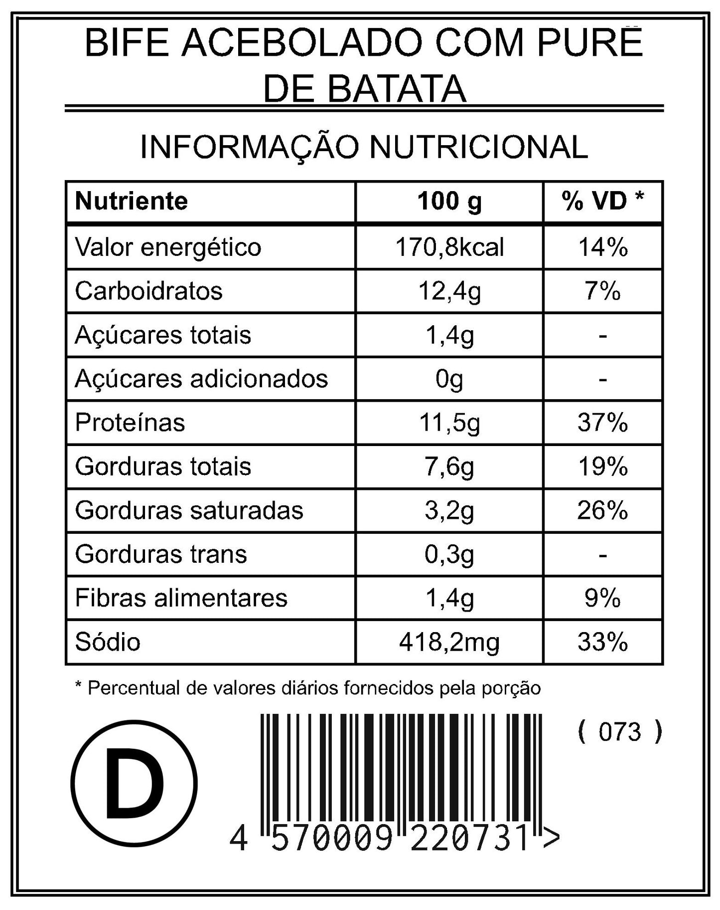 Bife Acebolado com Purê de Batata "Mistura Dupla"