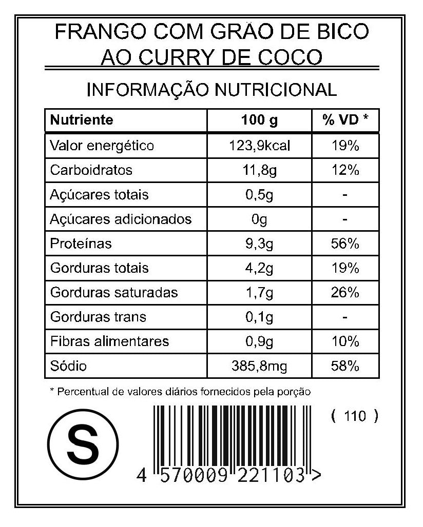 Frango com Grão de Bico ao Curry de Coco "S"
