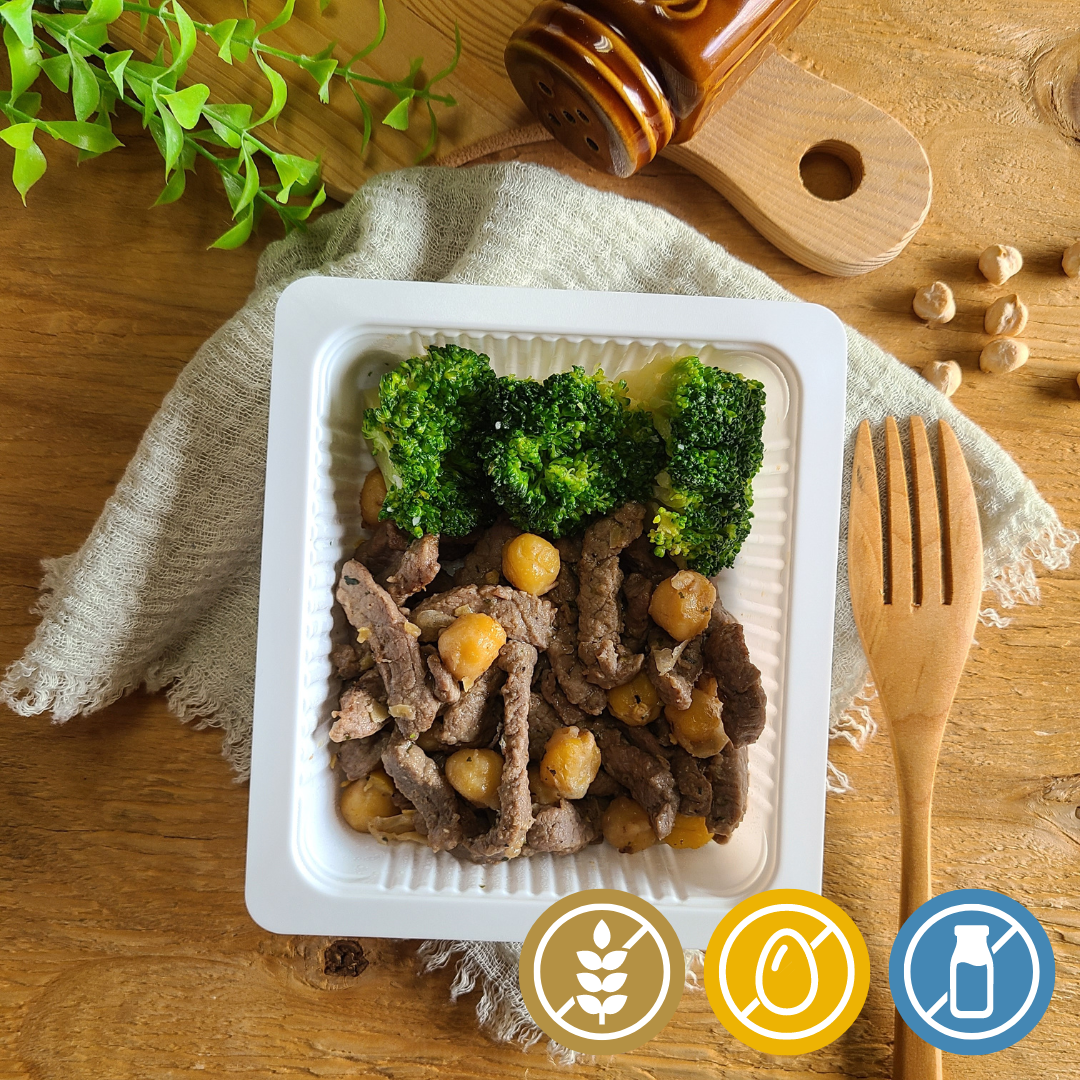 Filé em Tiras com Grão de Bico "Mistura Unitária" - Saúde e Sabor