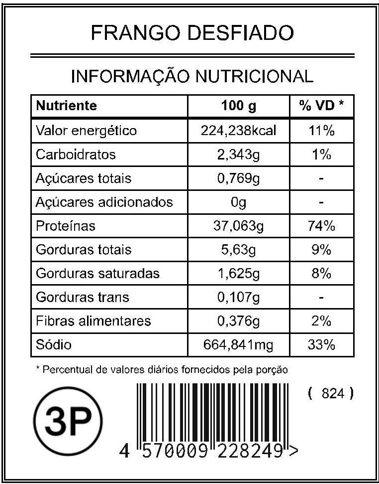 Frango Desfiado (3 Porções) - Saúde e Sabor