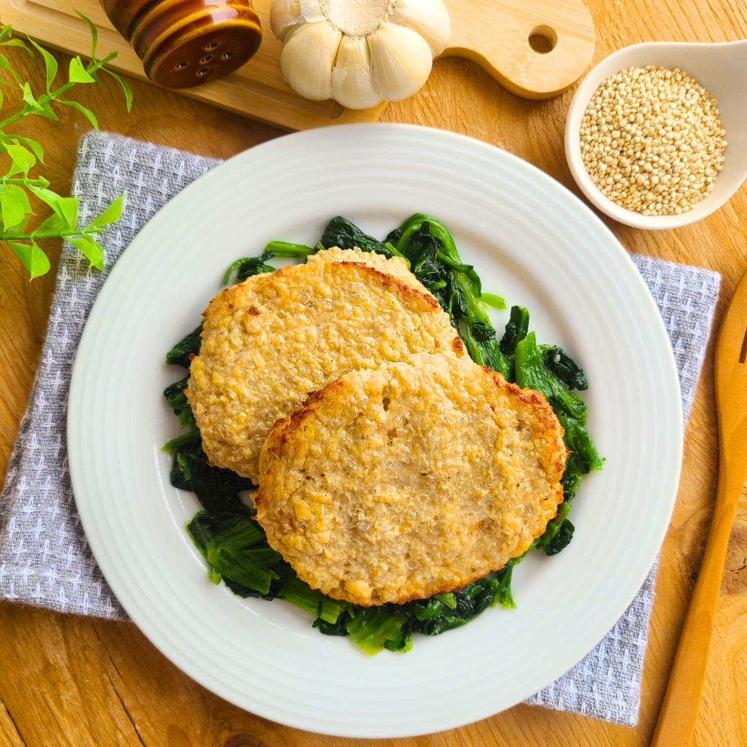 Hamburguinho de Frango com Quinoa "Mistura Unitária" - Saúde e Sabor