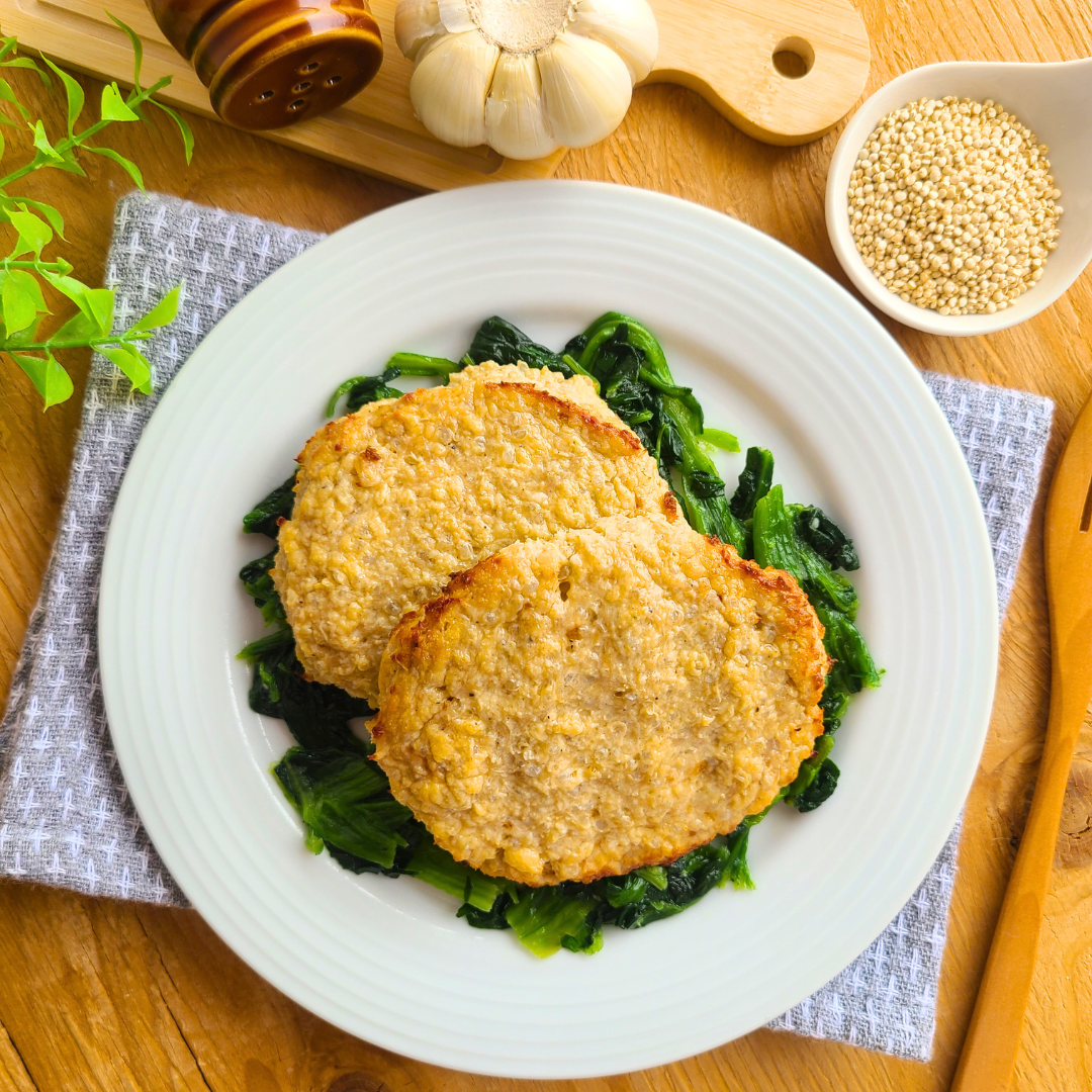 Hamburguinho de Frango com Quinoa "Mistura Unitária"