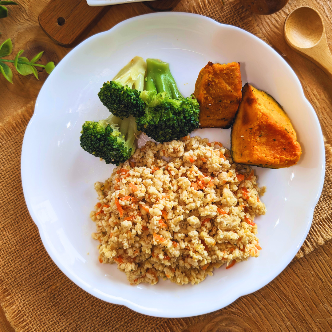 Frango com Brócolis e Kabocha "Mistura Dupla"