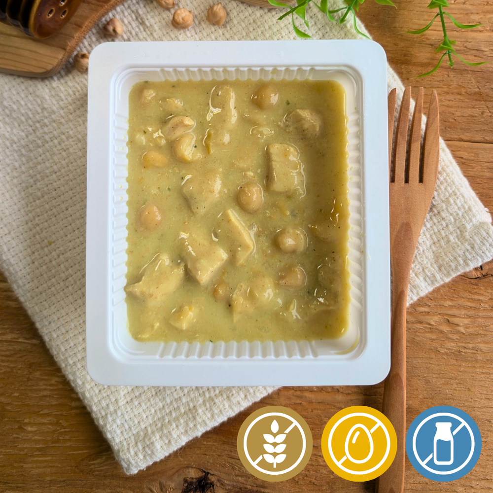 Frango com Grão de Bico ao Curry de Coco "Mistura Unitária"