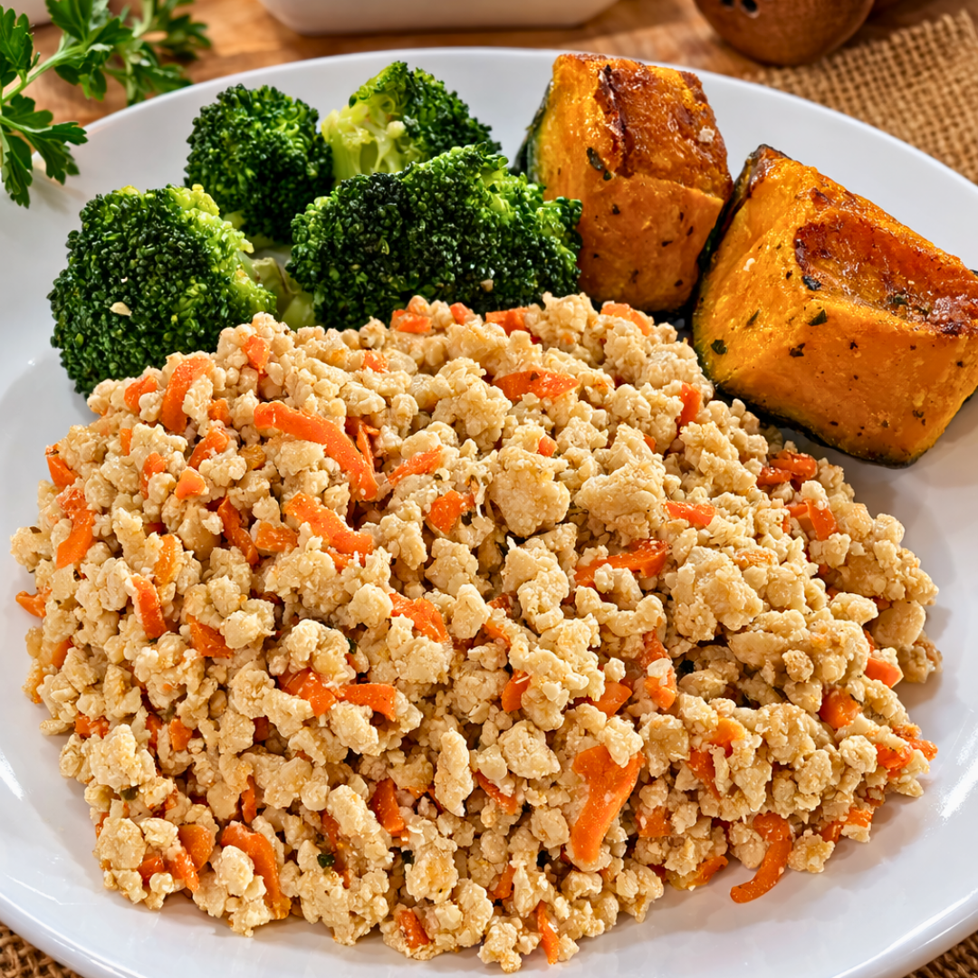 Frango com Brócolis e Kabocha "Mistura Dupla"