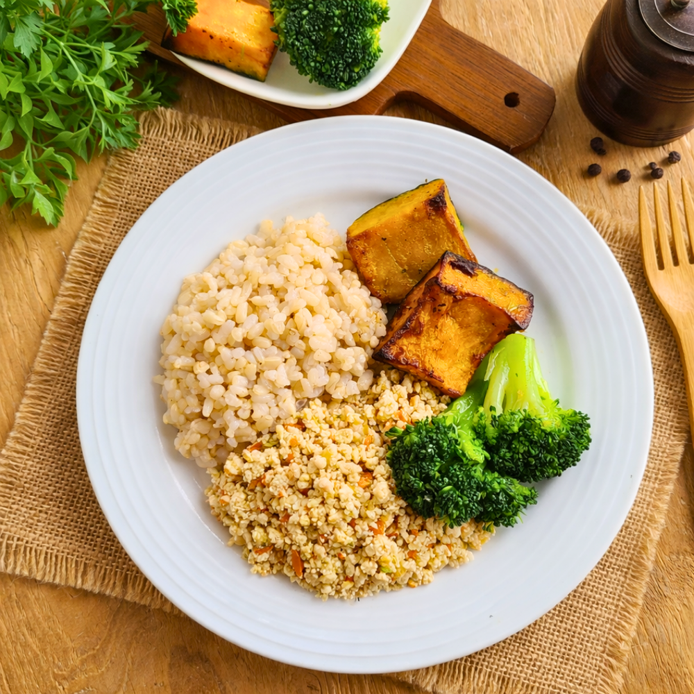 Frango com Brócolis e Kabocha "S"