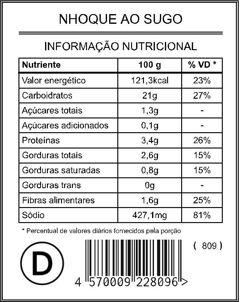 Nhoque ao Sugo "Mistura Dupla"