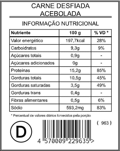 Carne Desfiada Acebolada "Mistura Dupla"