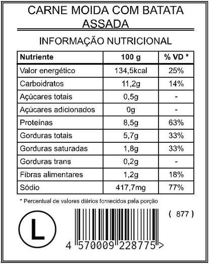 Carne Moída com Batata Assada "L"