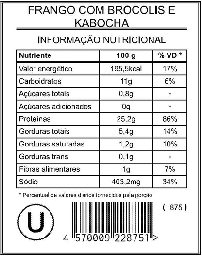 Frango com Brócolis e Kabocha "Mistura Unitária"