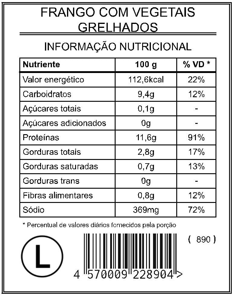 Frango com Vegetais Grelhados "L"