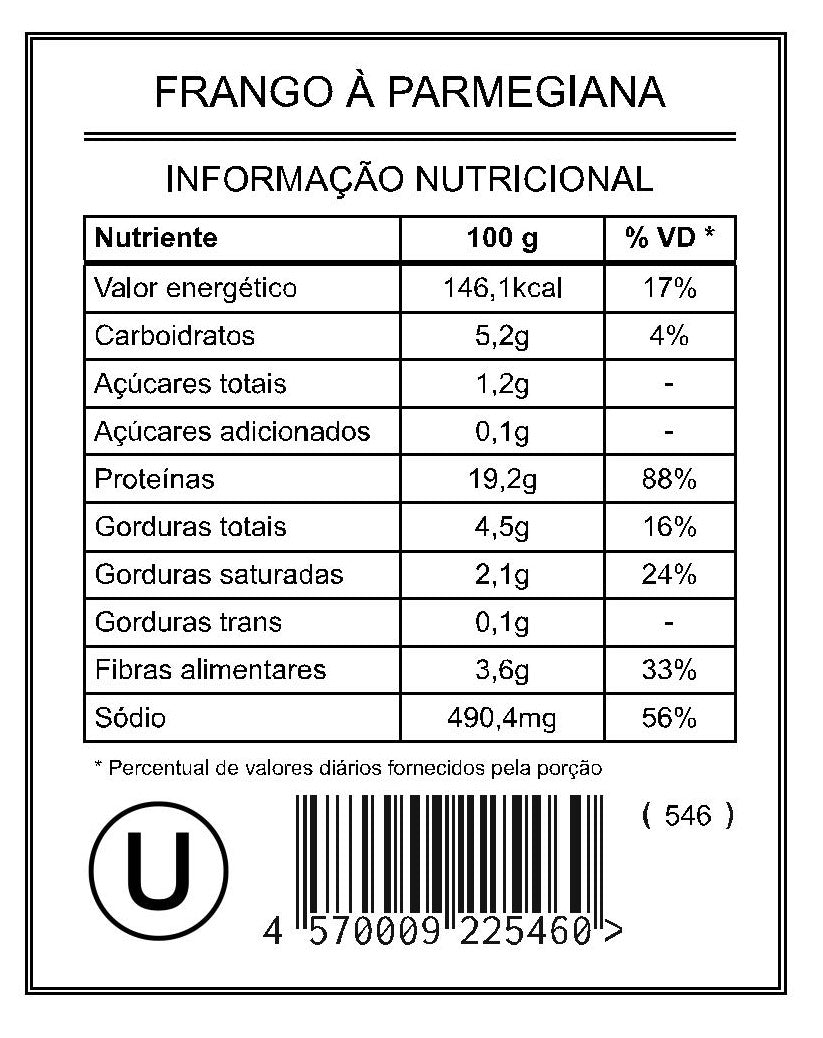 Frango à Parmegiana "Mistura Unitária"