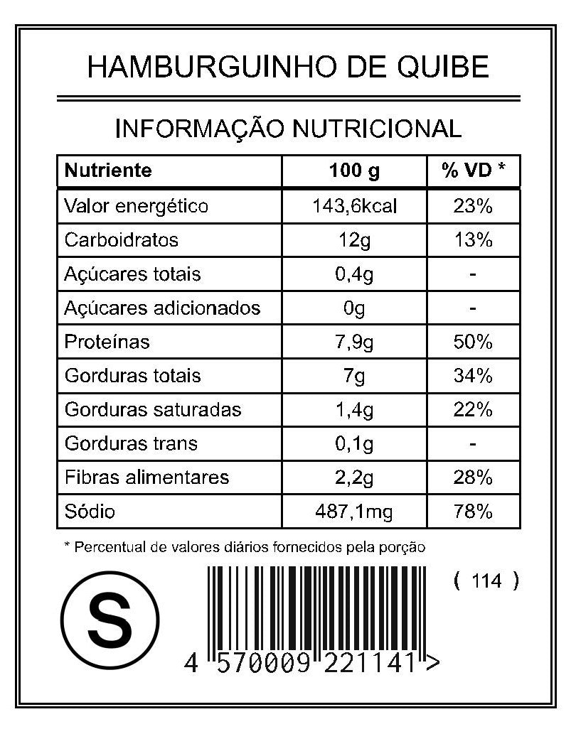 Hamburguinho de Quibe "C"
