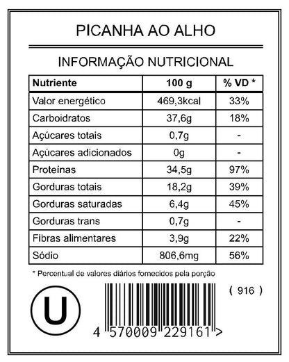 Picanha ao Alho "Mistura Unitária"