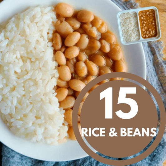 Pacote 15 Arroz Branco + Feijão Carioca "M"
