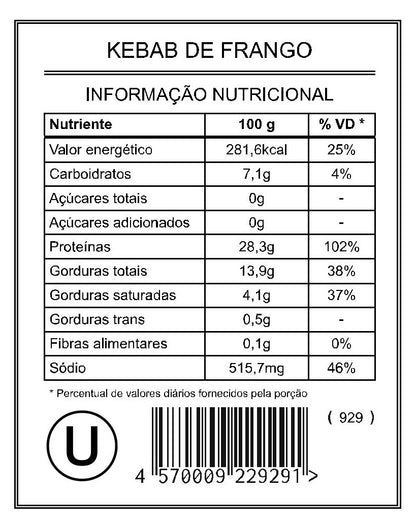 Kebab de Frango "Mistura Unitária"