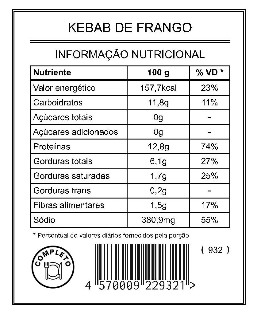 Kebab de Frango "Completo"