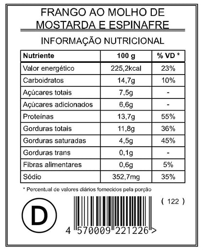 Frango ao Molho de Mostarda e Espinafre "Mistura Dupla"