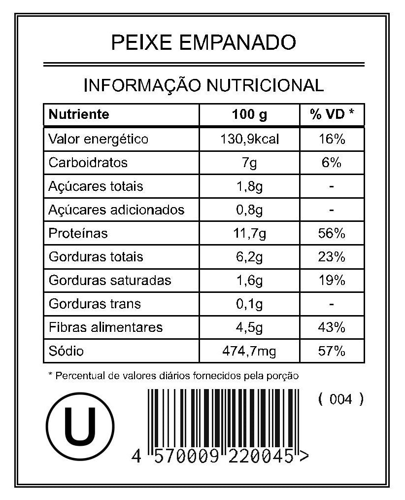 Peixe Empanado "Mistura Unitária"