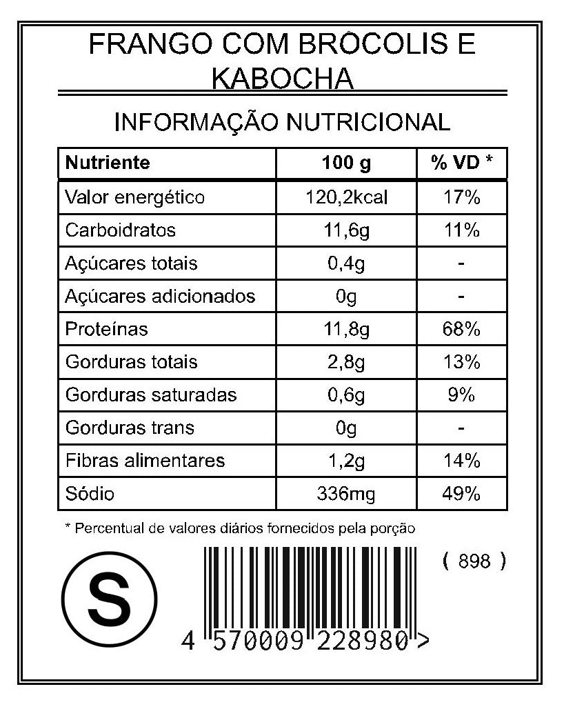 Frango com Brócolis e Kabocha "S"