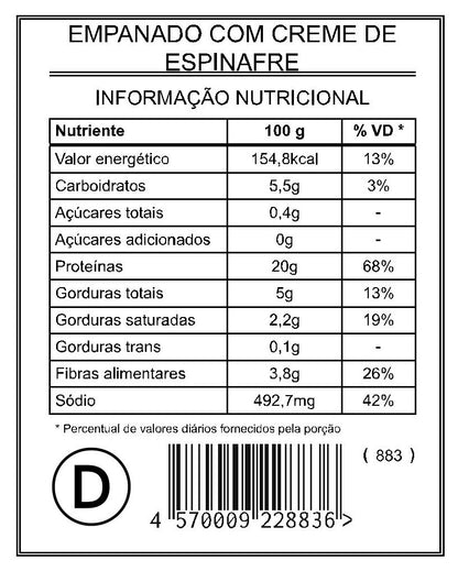Empanado com Creme de Espinafre "Mistura Dupla"