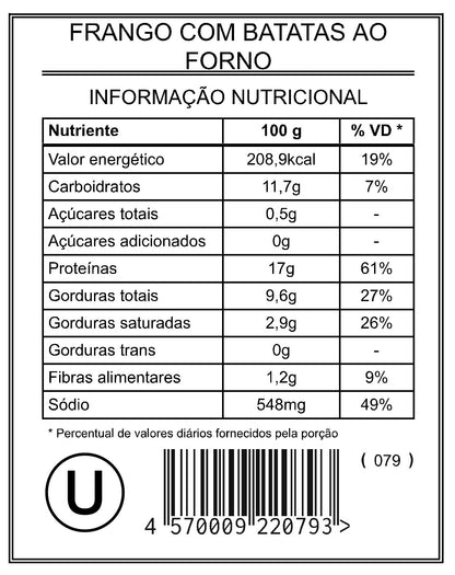 Frango com Batatas ao Forno "Mistura Unitária"
