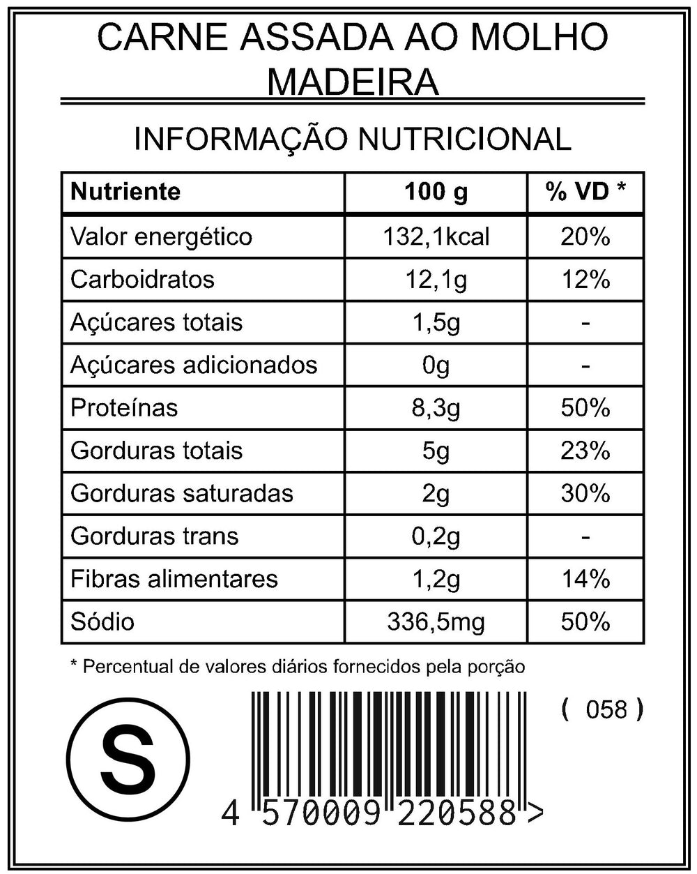 Carne Assada ao Molho Madeira "S"