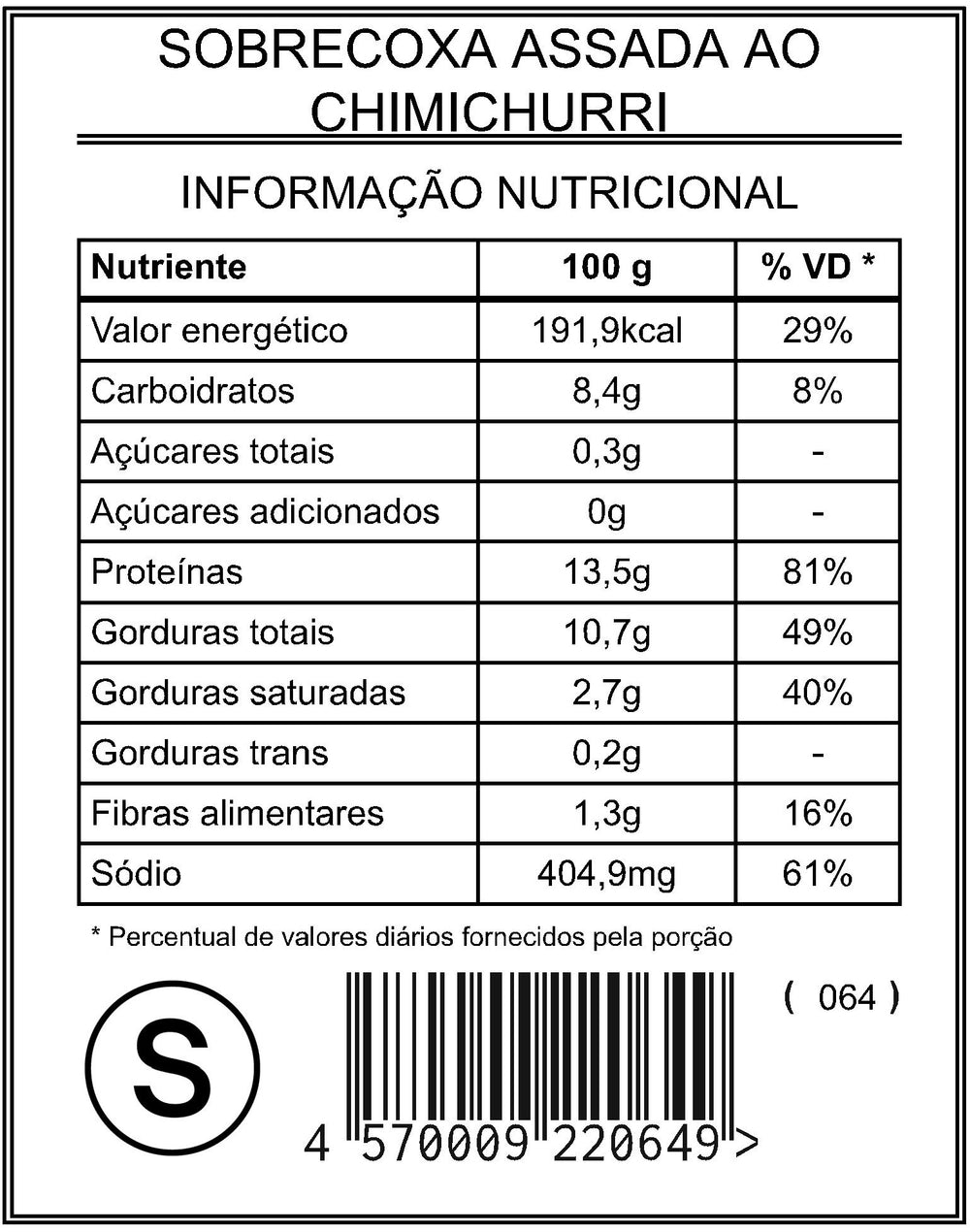 Sobrecoxa Assada ao Chimichurri "S"