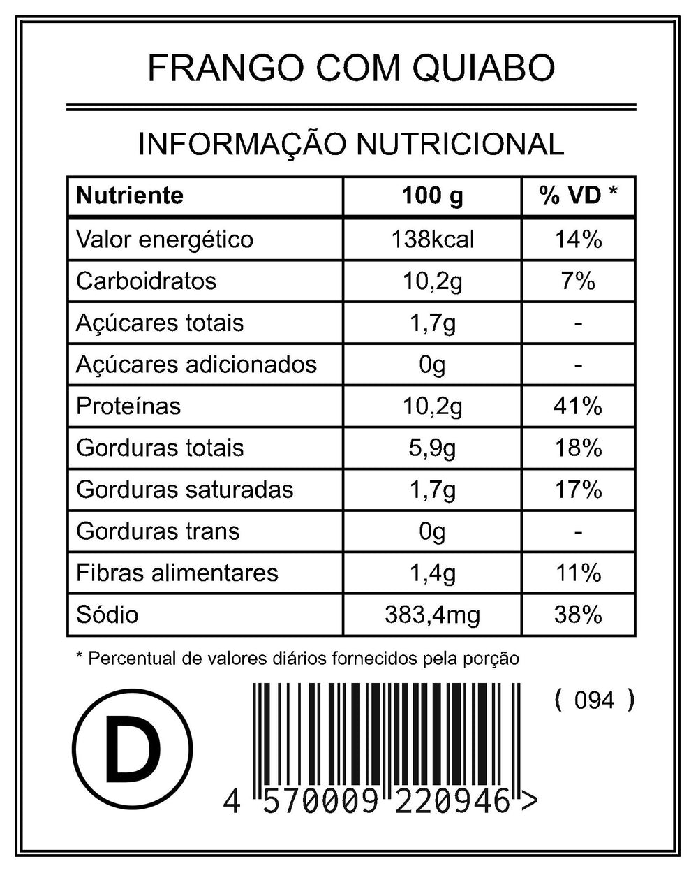 Frango com Quiabo "Mistura Dupla"