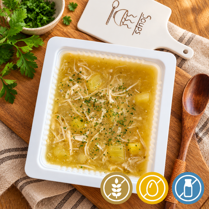 Sopa de Batata Doce com Frango