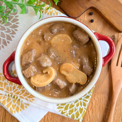 Picadinho de Carne com Champignon "Mistura Dupla" - Saúde e Sabor