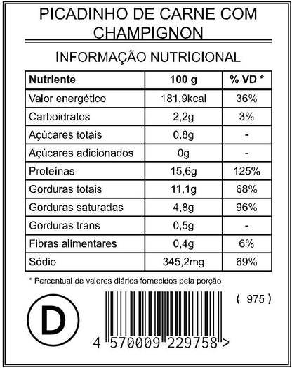 Picadinho de Carne com Champignon "Mistura Dupla" - Saúde e Sabor