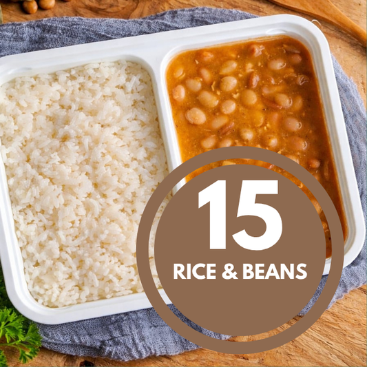 Pacote 15 Arroz Branco + Feijão Carioca "M" (Peso médio 320g)