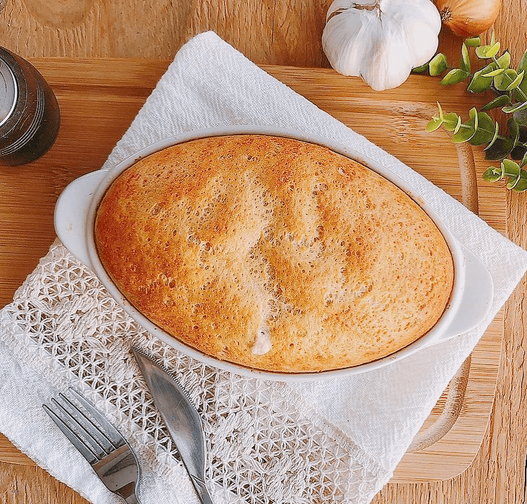 Torta de Frango com Palmito e Requeijão "Família" - Saúde e Sabor